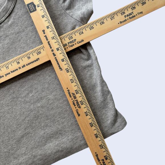 John Galt heather gray baby tee cropped t-shirt Y2K - Picture 4 of 4